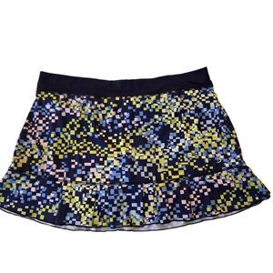 Sofibella Womens Mixed Pixel UV Navy Pink Tennis Pickleball Athletic Skort 2X